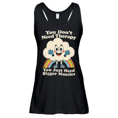 Cloud You Don't Need Therapy You Just Need Bigger Muscles  Ladies Essential Flowy Tank