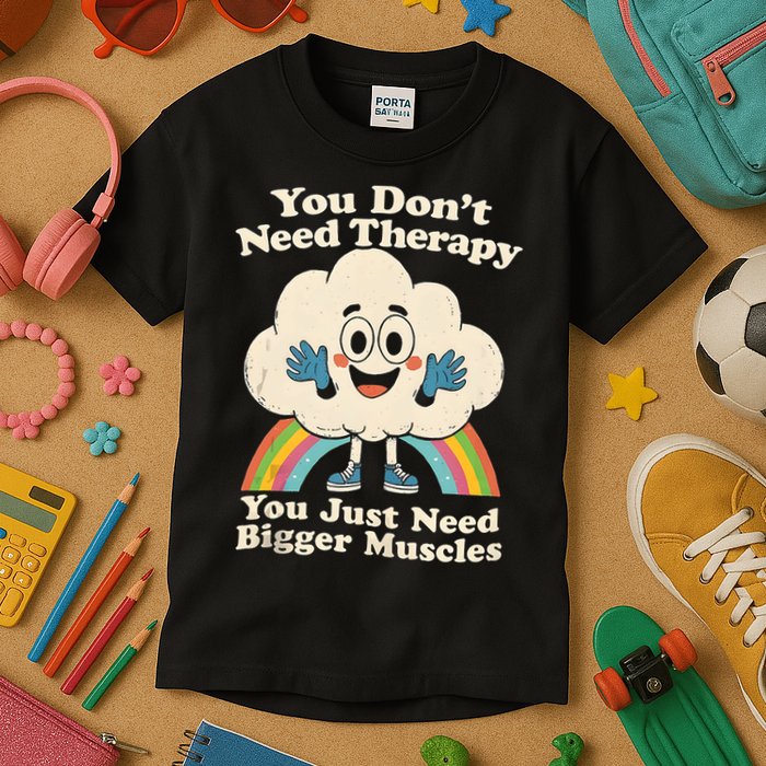Cloud You Don't Need Therapy You Just Need Bigger Muscles  Kids T-Shirt