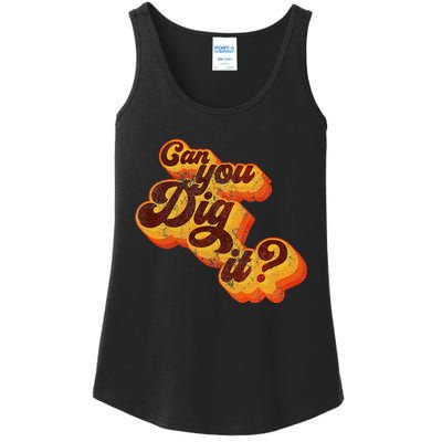 Can You Dig It Vintage Retro 70s Ladies Essential Tank