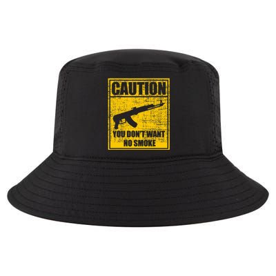 Caution You DonT Want No Smoke Mini Draco Ak47 Rifle Gun Cool Comfort Performance Bucket Hat