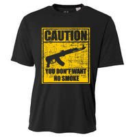 Caution You DonT Want No Smoke Mini Draco Ak47 Rifle Gun Cooling Performance Crew T-Shirt