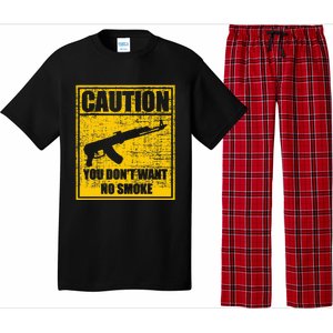 Caution You DonT Want No Smoke Mini Draco Ak47 Rifle Gun Pajama Set