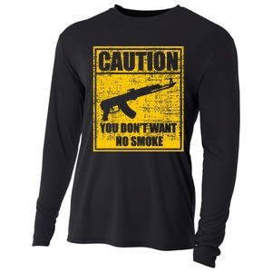 Caution You DonT Want No Smoke Mini Draco Ak47 Rifle Gun Cooling Performance Long Sleeve Crew