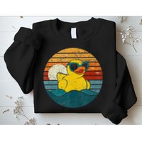 Cute Yellow Duck Bath Toy Rubber Duckling Ducky Duck Lover Sweatshirt