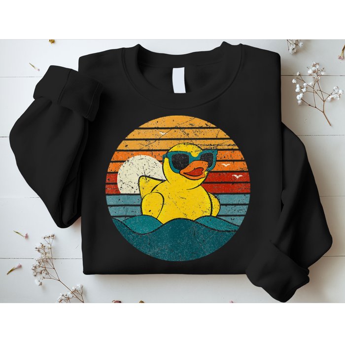 Cute Yellow Duck Bath Toy Rubber Duckling Ducky Duck Lover Sweatshirt