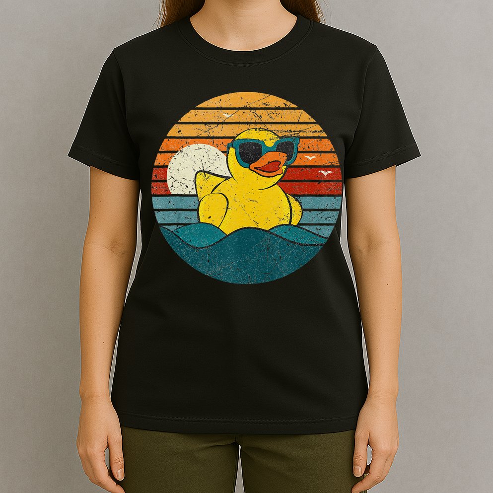 Cute Yellow Duck Bath Toy Rubber Duckling Ducky Duck Lover T-Shirt