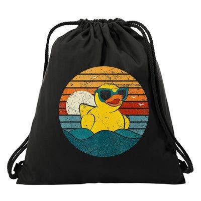 Cute Yellow Duck Bath Toy Rubber Duckling Ducky Duck Lover Drawstring Bag