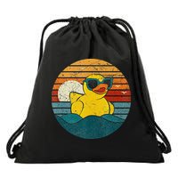Cute Yellow Duck Bath Toy Rubber Duckling Ducky Duck Lover Drawstring Bag