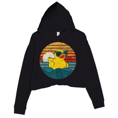 Cute Yellow Duck Bath Toy Rubber Duckling Ducky Duck Lover Crop Fleece Hoodie