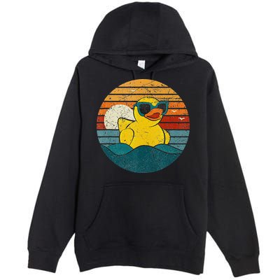 Cute Yellow Duck Bath Toy Rubber Duckling Ducky Duck Lover Premium Pullover Hoodie