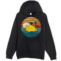 Cute Yellow Duck Bath Toy Rubber Duckling Ducky Duck Lover Premium Pullover Hoodie