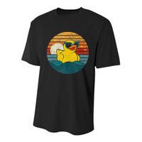 Cute Yellow Duck Bath Toy Rubber Duckling Ducky Duck Lover Youth Performance Sprint T-Shirt