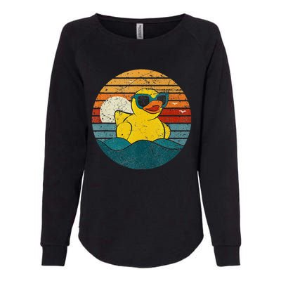 Cute Yellow Duck Bath Toy Rubber Duckling Ducky Duck Lover Womens California Wash Sweatshirt