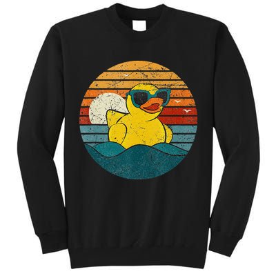 Cute Yellow Duck Bath Toy Rubber Duckling Ducky Duck Lover Tall Sweatshirt