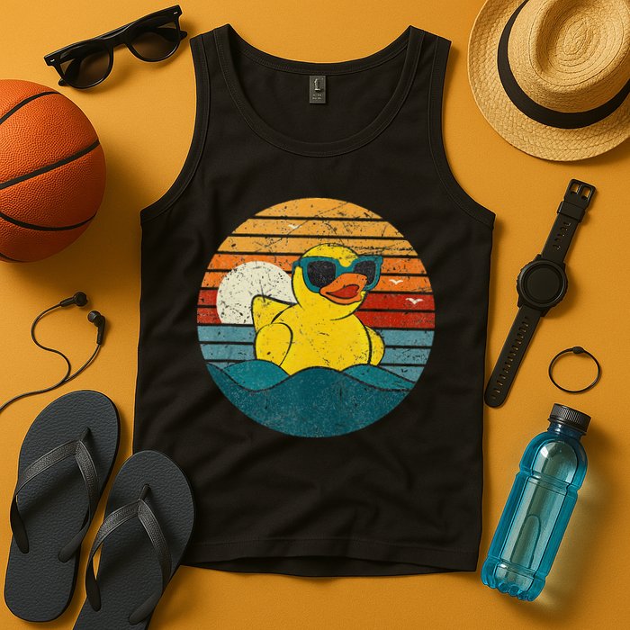 Cute Yellow Duck Bath Toy Rubber Duckling Ducky Duck Lover Tank Top