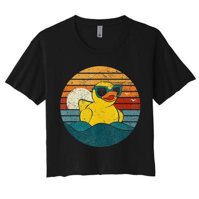 Cute Yellow Duck Bath Toy Rubber Duckling Ducky Duck Lover Crop Top