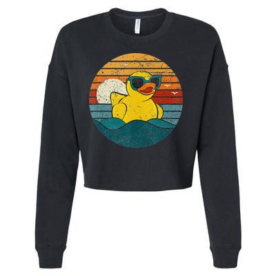 Cute Yellow Duck Bath Toy Rubber Duckling Ducky Duck Lover Cropped Pullover Crew