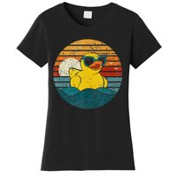 Cute Yellow Duck Bath Toy Rubber Duckling Ducky Duck Lover Women's T-Shirt