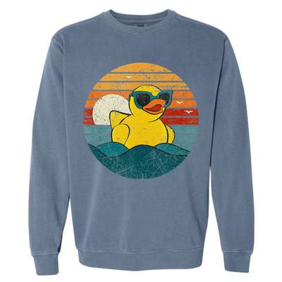 Cute Yellow Duck Bath Toy Rubber Duckling Ducky Duck Lover Garment-Dyed Sweatshirt