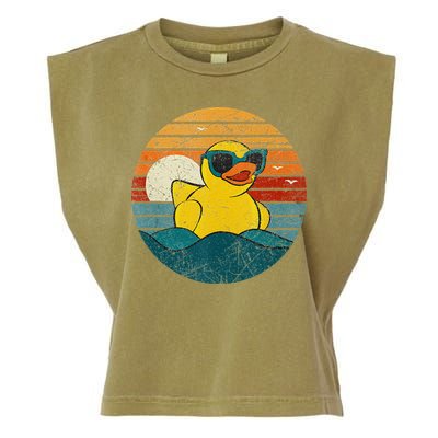 Cute Yellow Duck Bath Toy Rubber Duckling Ducky Duck Lover Garment-Dyed Women's Muscle Tee