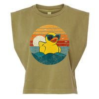 Cute Yellow Duck Bath Toy Rubber Duckling Ducky Duck Lover Garment-Dyed Women's Muscle Tee