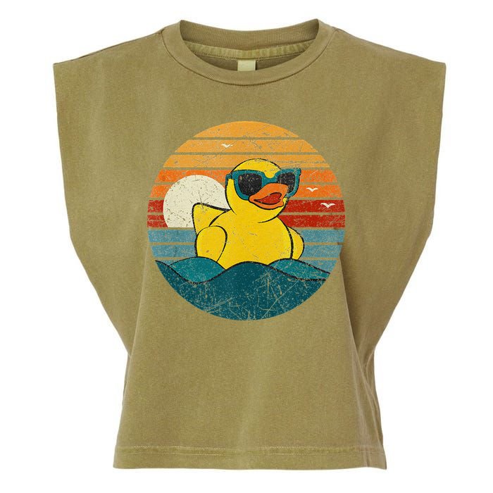 Cute Yellow Duck Bath Toy Rubber Duckling Ducky Duck Lover Garment-Dyed Women's Muscle Tee