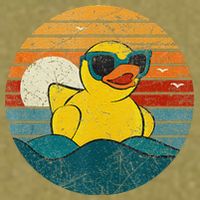Cute Yellow Duck Bath Toy Rubber Duckling Ducky Duck Lover Garment-Dyed Women's Muscle Tee