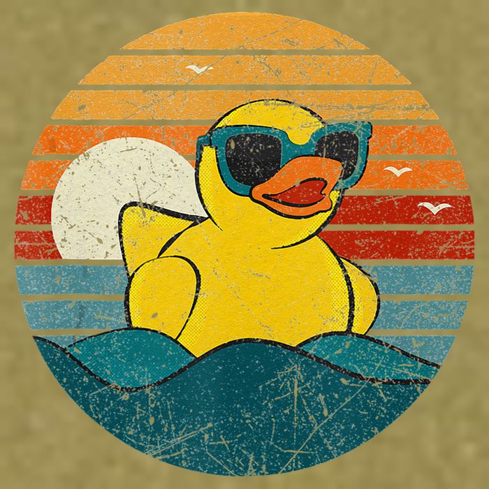 Cute Yellow Duck Bath Toy Rubber Duckling Ducky Duck Lover Garment-Dyed Women's Muscle Tee