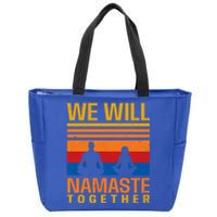 Couple Yoga Design We Will Namaste Together Gift Great Gift Zip Tote Bag