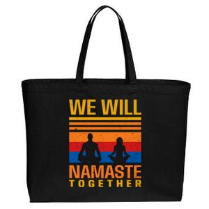 Couple Yoga Design We Will Namaste Together Gift Great Gift Cotton Canvas Jumbo Tote