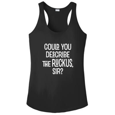 Could You Describe The Ruckus Sir Ladies PosiCharge Competitor Racerback Tank