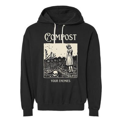 Compost Your Enemies Garment-Dyed Fleece Hoodie