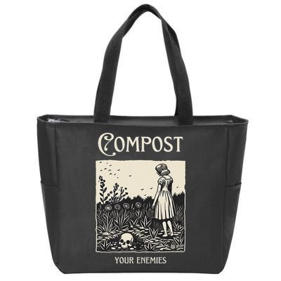 Compost Your Enemies Zip Tote Bag