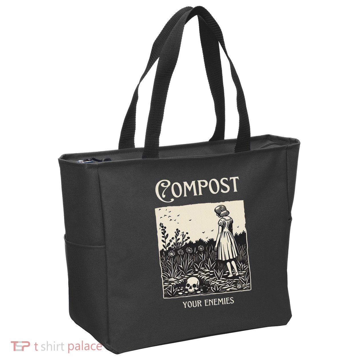 Compost Your Enemies Zip Tote Bag