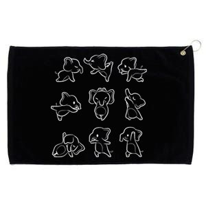 Cute Yoga Elephant Sequence Gift Grommeted Golf Towel