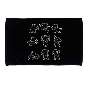 Cute Yoga Elephant Sequence Gift Microfiber Hand Towel