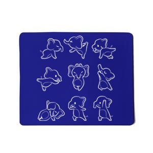 Cute Yoga Elephant Sequence Gift Mousepad