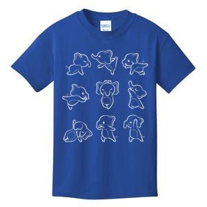 Cute Yoga Elephant Sequence Gift Kids T-Shirt