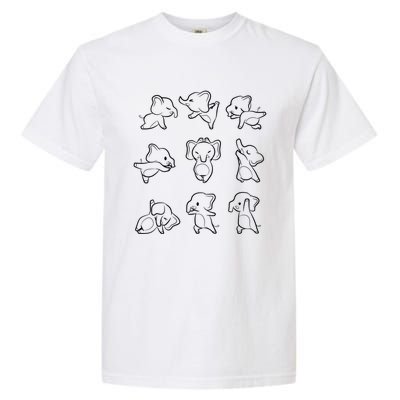 Cute Yoga Elephant Sequence Gift Garment-Dyed Heavyweight T-Shirt