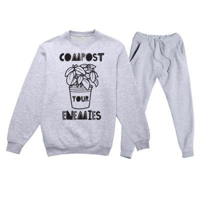 Compost Your Enemies Premium Crewneck Sweatsuit Set