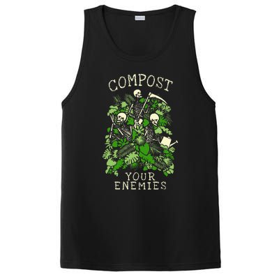 Compost Your Enemies Funny Gardening Goth Skeleton Gardener PosiCharge Competitor Tank