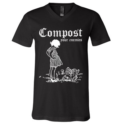 Compost Your Enemies V-Neck T-Shirt