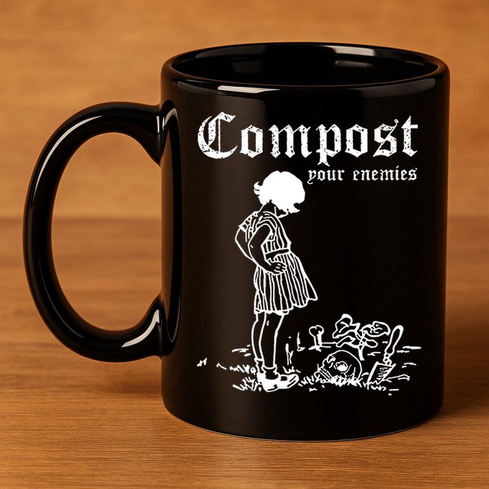 Compost Your Enemies 11oz C Handle Ceramic Mug