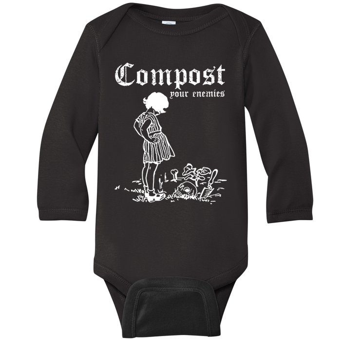 Compost Your Enemies Baby Long Sleeve Bodysuit