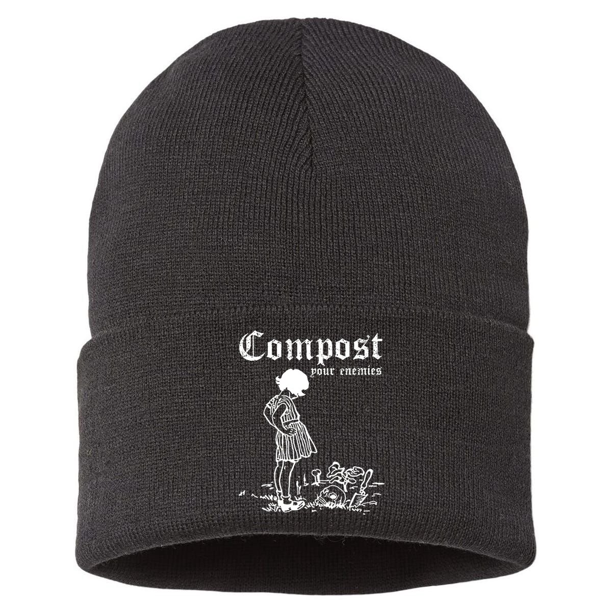 Compost Your Enemies Sustainable Knit Beanie