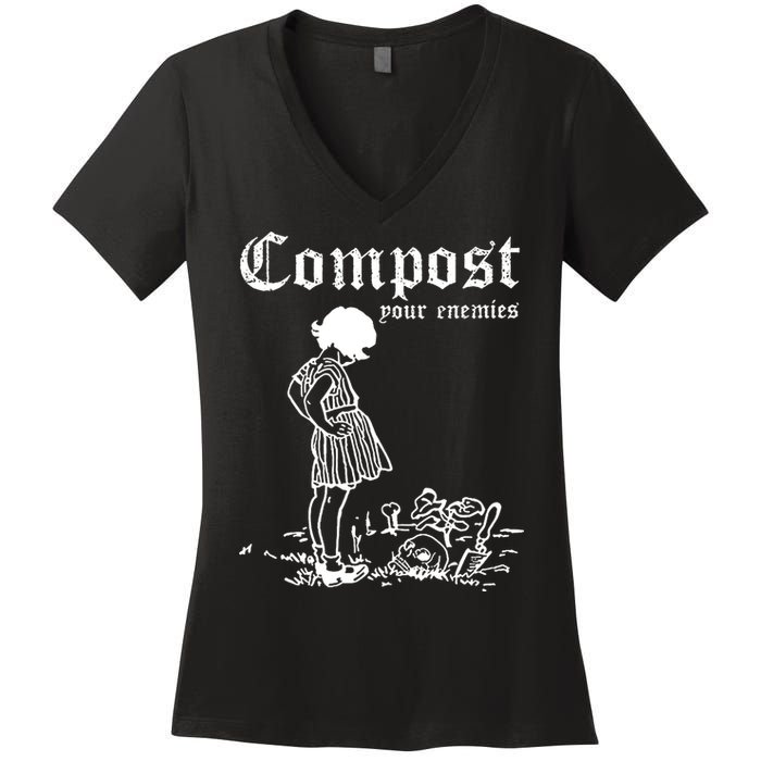Compost Your Enemies Women's V-Neck T-Shirt