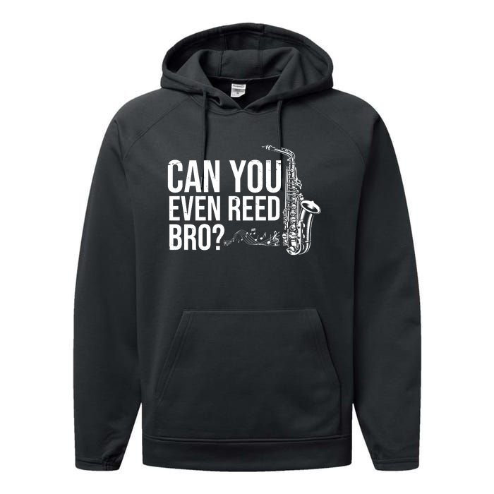 Can You Even Reed Bro Funny Saxophone Performance Fleece Hoodie