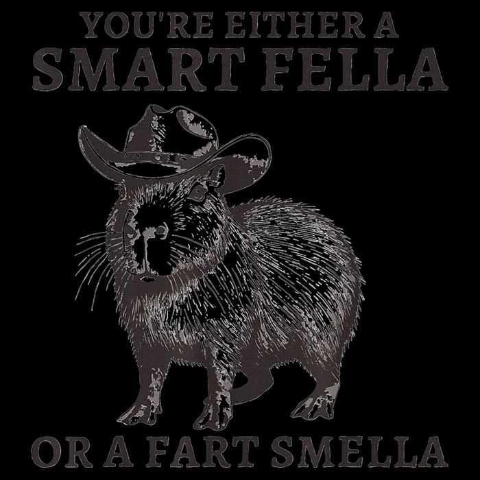 Capybara YouRe Either A Smart Fella Or A Fart Smella 16oz Travel Tumbler