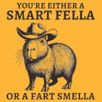 Capybara YouRe Either A Smart Fella Or A Fart Smella Pom Pom 12in Knit Beanie