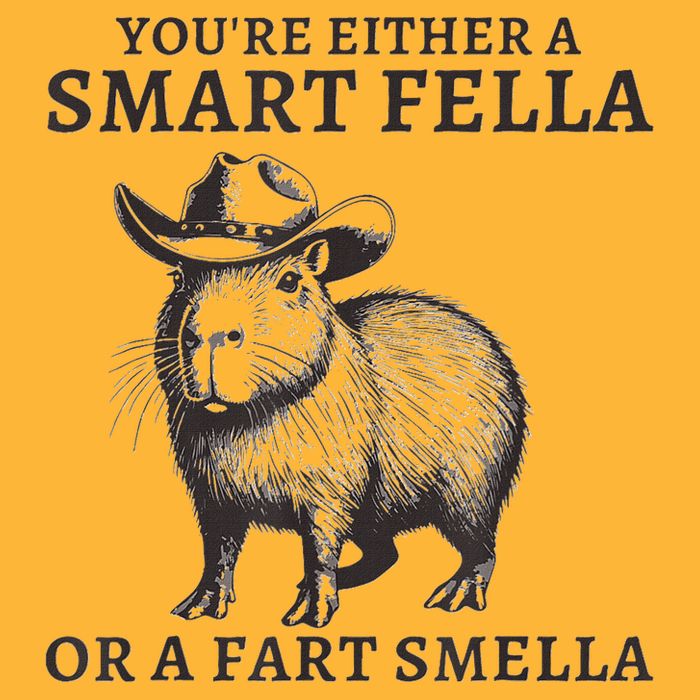 Capybara YouRe Either A Smart Fella Or A Fart Smella Pom Pom 12in Knit Beanie